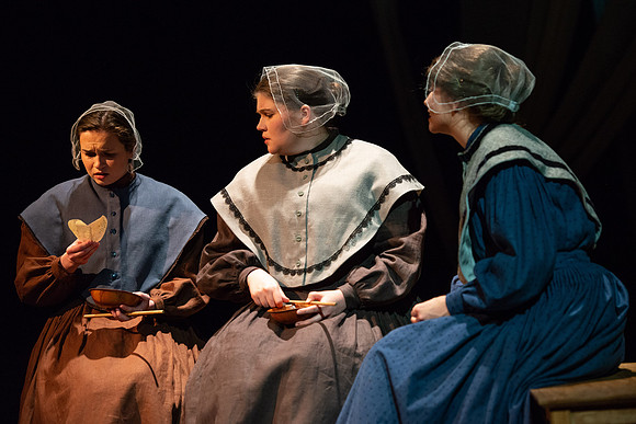 Students perform "As It is in Heaven" in the Snow Drama Theater.