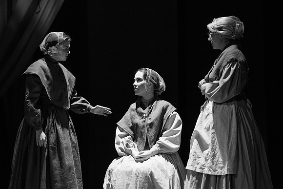 Students perform "As It is in Heaven" in the Snow Drama Theater.