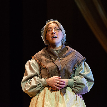 Students perform "As It is in Heaven" in the Snow Drama Theater.
