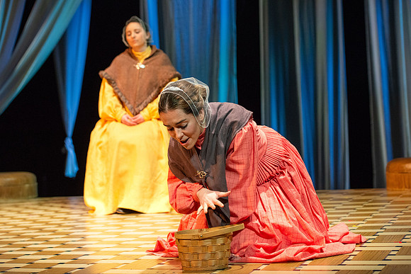 Students perform "As It is in Heaven" in the Snow Drama Theater.