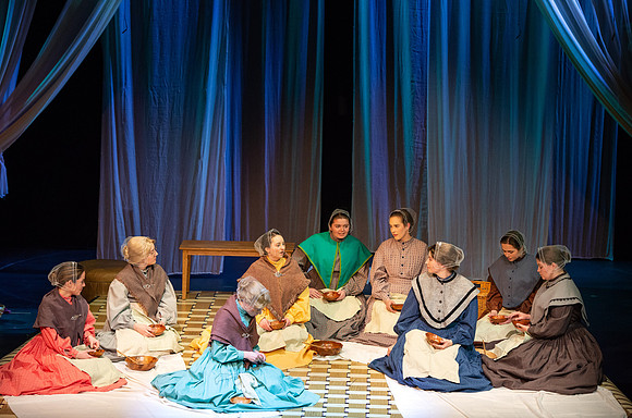 Students perform "As It is in Heaven" in the Snow Drama Theater.
