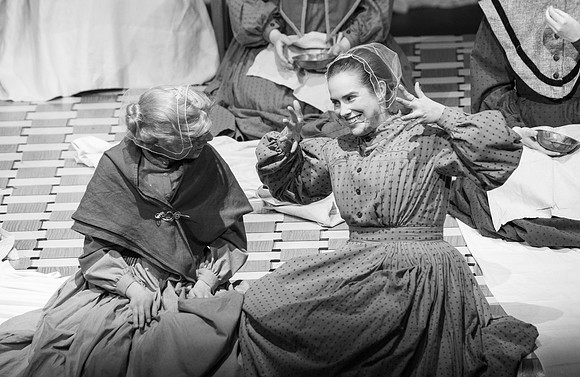 Students perform "As It is in Heaven" in the Snow Drama Theater.