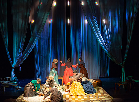 Students perform "As It is in Heaven" in the Snow Drama Theater.