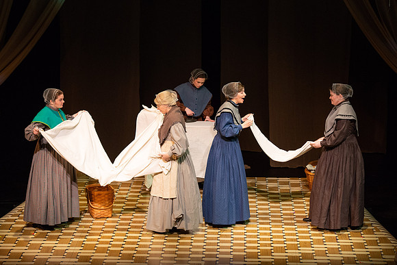 Students perform "As It is in Heaven" in the Snow Drama Theater.