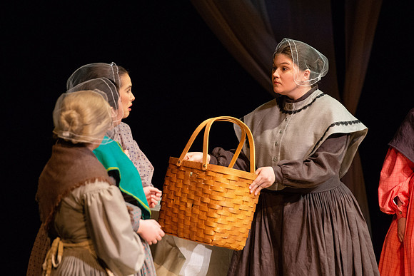Students perform "As It is in Heaven" in the Snow Drama Theater.