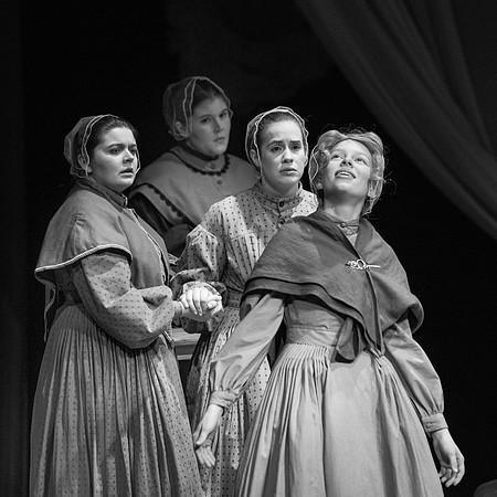 Students perform "As It is in Heaven" in the Snow Drama Theater.