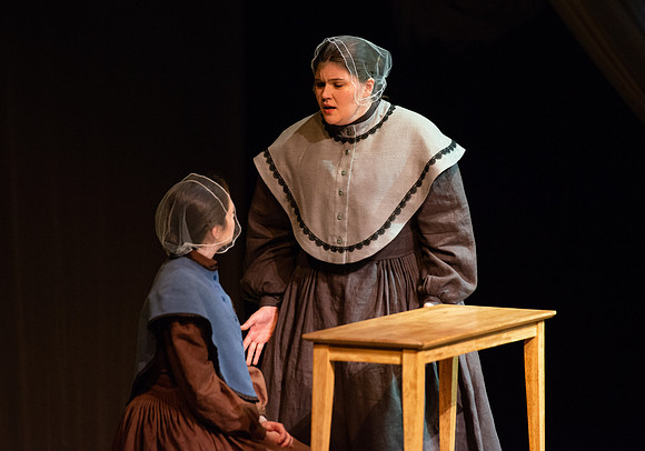 Students perform "As It is in Heaven" in the Snow Drama Theater.