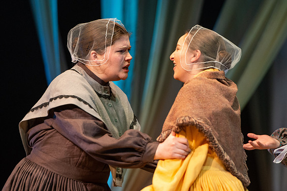 Students perform "As It is in Heaven" in the Snow Drama Theater.