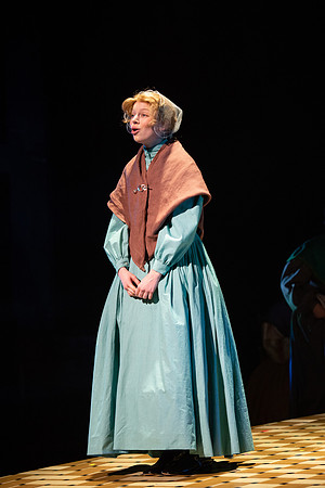 Students perform "As It is in Heaven" in the Snow Drama Theater.