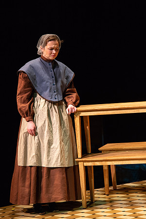 Students perform "As It is in Heaven" in the Snow Drama Theater.