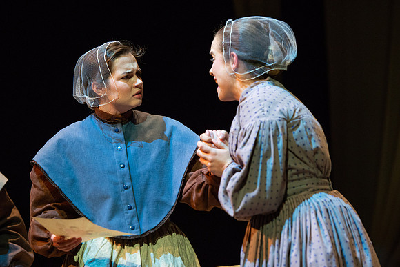 Students perform "As It is in Heaven" in the Snow Drama Theater.