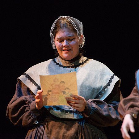 Students perform "As It is in Heaven" in the Snow Drama Theater.