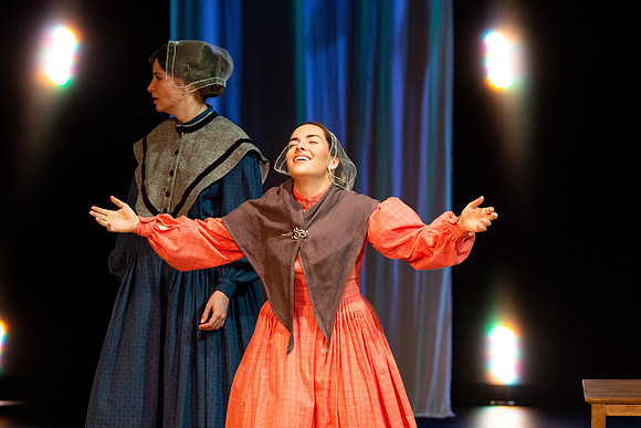 Students perform "As It is in Heaven" in the Snow Drama Theater.