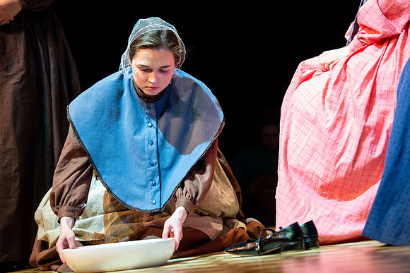 Students perform "As It is in Heaven" in the Snow Drama Theater.