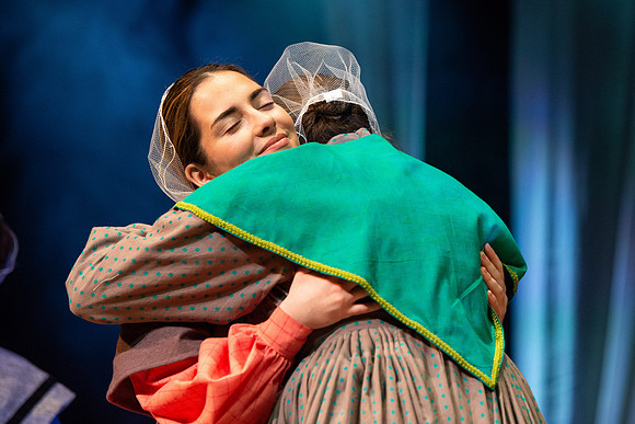 Students perform "As It is in Heaven" in the Snow Drama Theater.