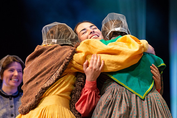 Students perform "As It is in Heaven" in the Snow Drama Theater.