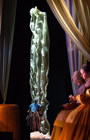 Students perform "As It is in Heaven" in the Snow Drama Theater.