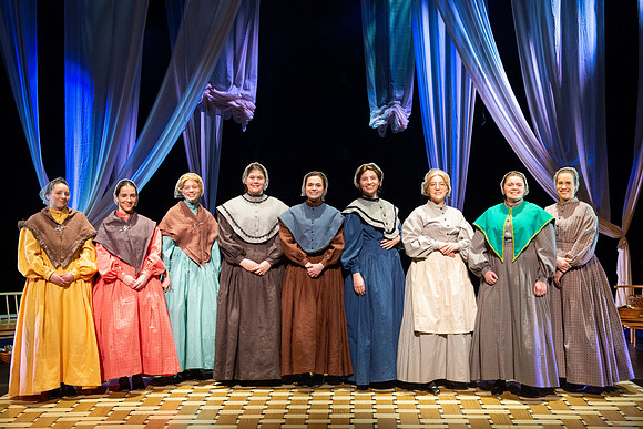 Students perform "As It is in Heaven" in the Snow Drama Theater.