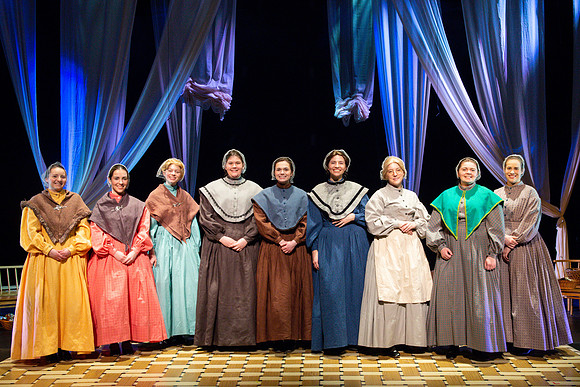 Students perform "As It is in Heaven" in the Snow Drama Theater.