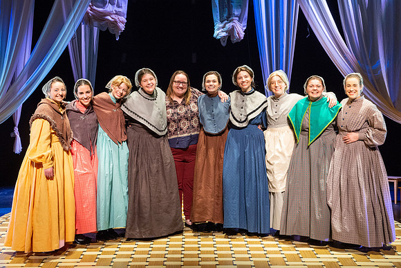 Students perform "As It is in Heaven" in the Snow Drama Theater.