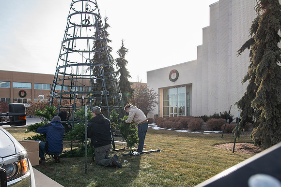 BYU-Idaho Christmas Tree on the Taylor Quad. Fall Semester