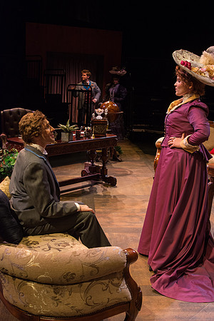 The cast of Brigham Young University-Idaho's production of "The Importance of Being Earnest" pose scenes and moments from the performance.
