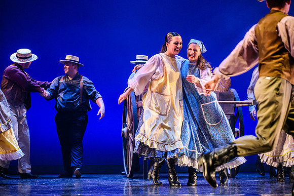 The Department of Theatre and Dance colorful Extravadance performance. Held in the Snow Drama Theatre.