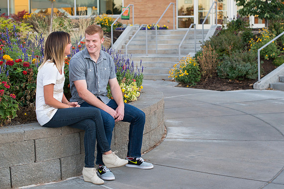 Taylor Welch and Ashley Howes enjoy a walk across campus.