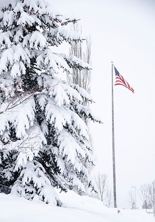 A major winter storm dumped eight to ten inches of snow over two days leaving campus in a blanket of white.