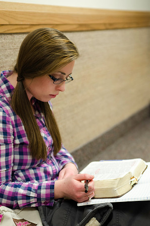 Emily Buckley Studies for her New Testiment class