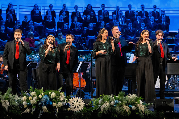 Laura Osnes performs during the Christmas concert with BYUI Student music programs.