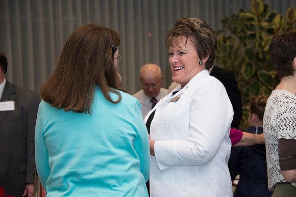 The Eliza R. Snow Society Honors Florence Bowman as she receives the Eliza R. Snow Award.