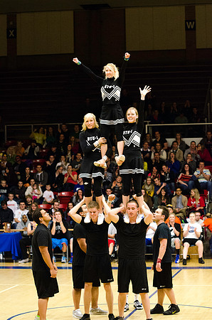 Cheerleaders during game.