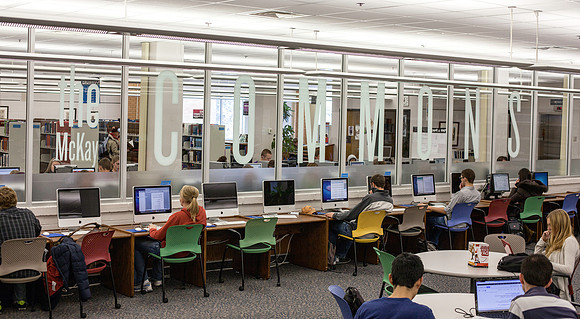 McKay Library computer lab and McKay Commons