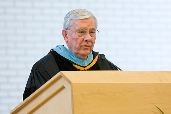 "Elder M. Russell Ballard", Graduation, "Pres. Kim B. Clark", students