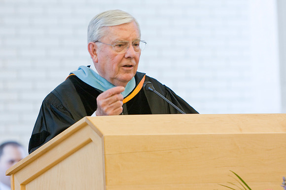 "Elder M. Russell Ballard", Graduation, "Pres. Kim B. Clark", students