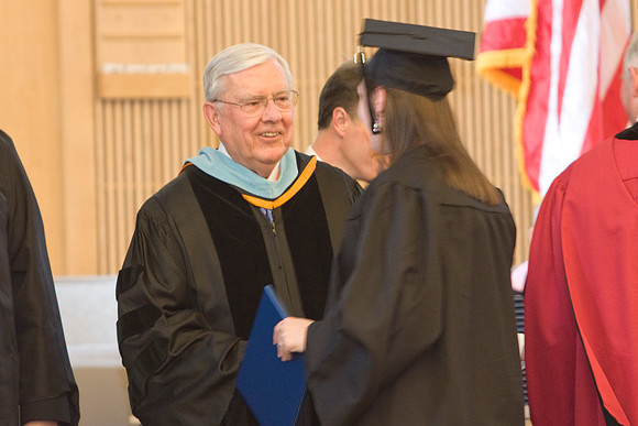 "Elder M. Russell Ballard", Graduation, "Pres. Kim B. Clark", students