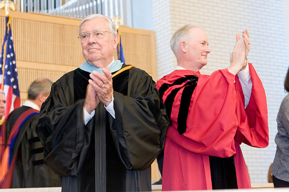 "Elder M. Russell Ballard", Graduation, "Pres. Kim B. Clark", students