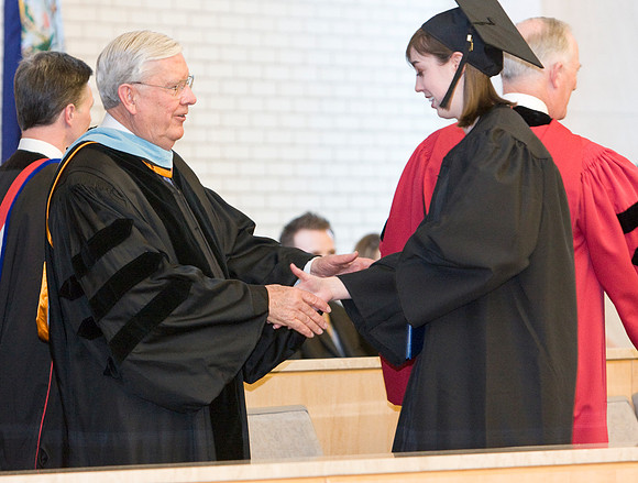 "Elder M. Russell Ballard", Graduation, "Pres. Kim B. Clark", students