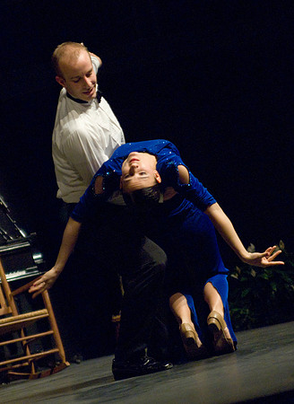 Justin &amp; Karli Love dance during convocation for Performing and Visual Arts.