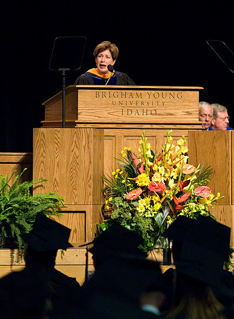 BYU-Idaho 2008 summer graduation with Sis. Julie B. Beck the Relief Society General President of The Church of Jesus Christ of Latter Day Saints.