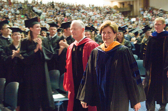 BYU-Idaho 2008 summer graduation with Sis. Julie B. Beck the Relief Society General President of The Church of Jesus Christ of Latter Day Saints.