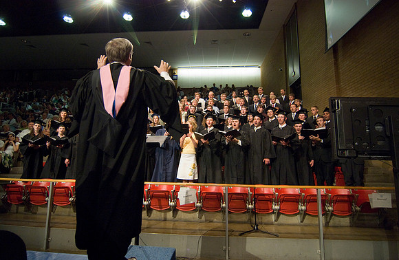 BYU-Idaho 2008 summer graduation with Sis. Julie B. Beck the Relief Society General President of The Church of Jesus Christ of Latter Day Saints.
