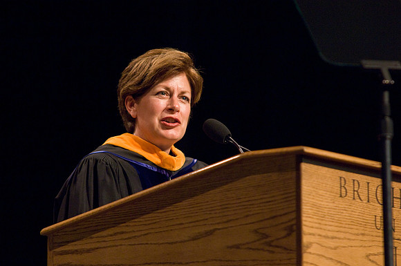 BYU-Idaho 2008 summer graduation with Sis. Julie B. Beck the Relief Society General President of The Church of Jesus Christ of Latter Day Saints.
