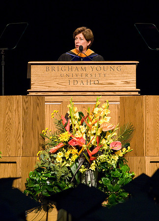 BYU-Idaho 2008 summer graduation with Sis. Julie B. Beck the Relief Society General President of The Church of Jesus Christ of Latter Day Saints.