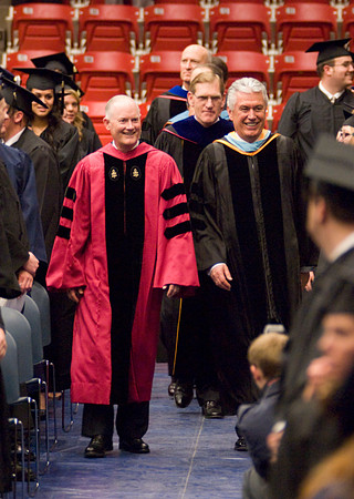 President Dieter F. Uchtdorf commencement speaker, leads processional with President Clark.