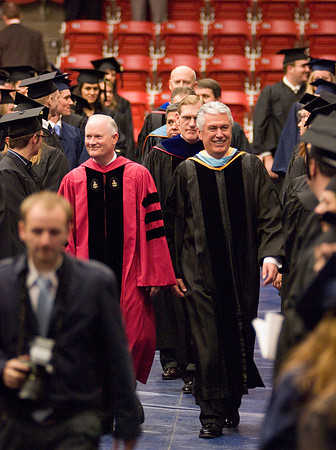 President Dieter F. Uchtdorf commencement speaker, leads processional with President Clark.