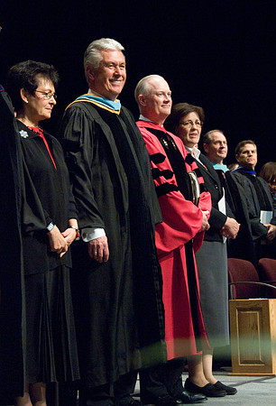 President Dieter F. Uchtdorf commencement speaker, leads processional with President Clark.
