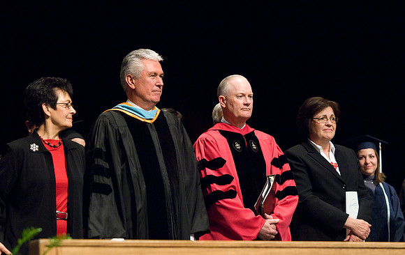 President Dieter F. Uchtdorf commencement speaker, with President Clark.
