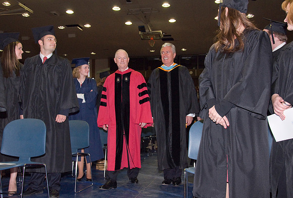 President Dieter F. Uchtdorf commencement speaker, leads processional with President Clark.
